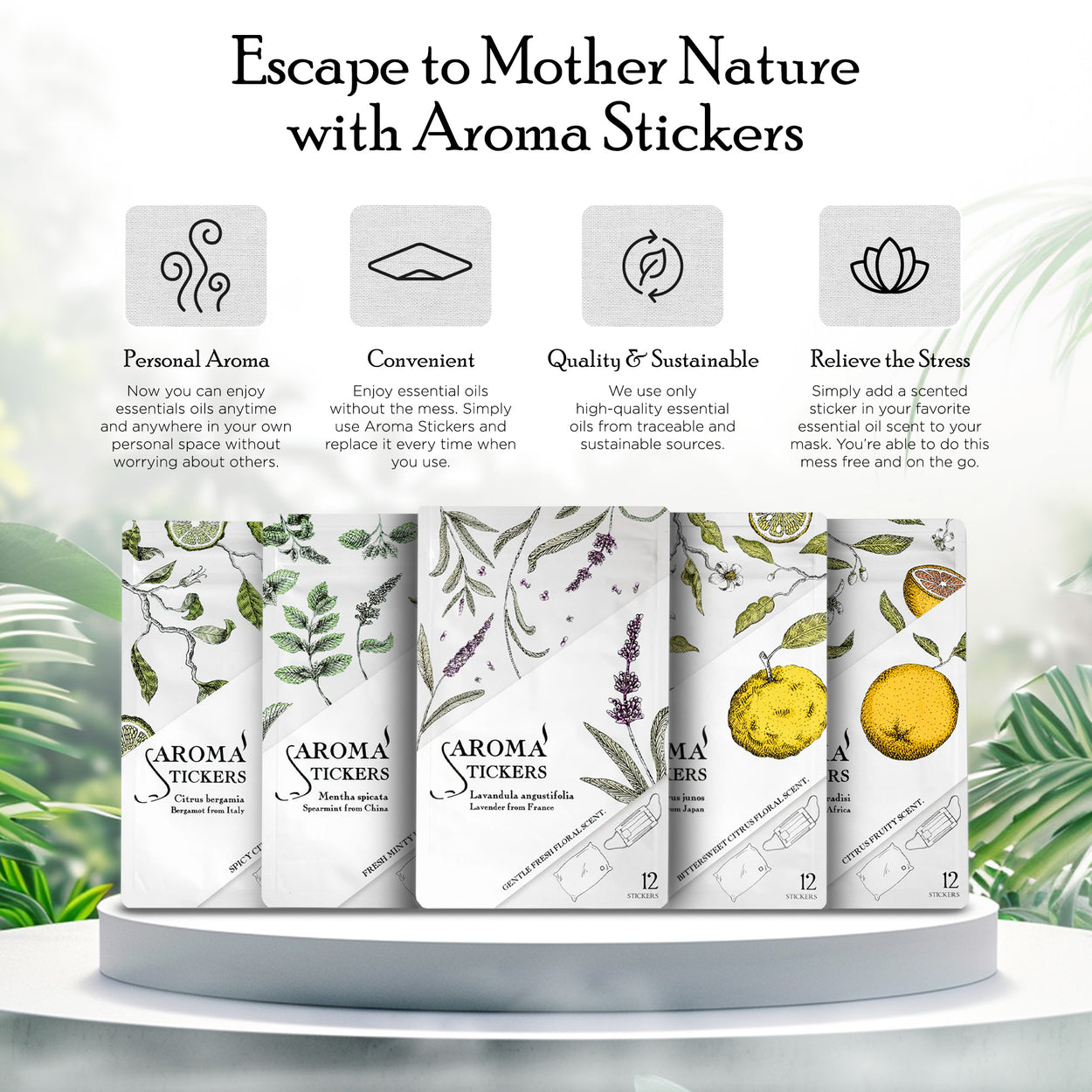 Bergamot (Citrus bergamia) - Aroma Stickers