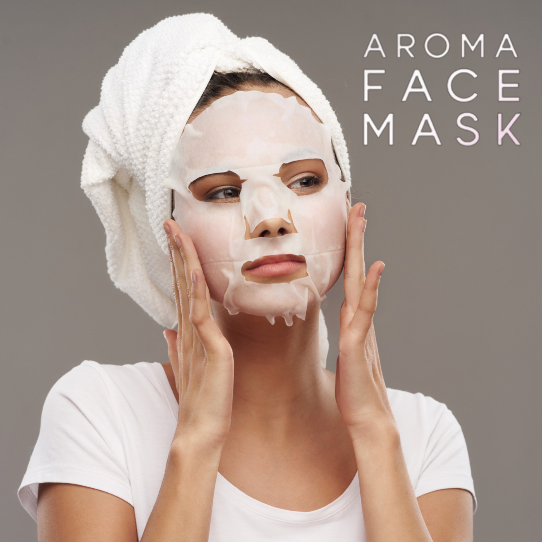 AROMA FACE MASK - Beauty Skin Care Mask Infused With Essential Oils - Variety Pack of 3 (3 Sheets) - Aroma Stickers